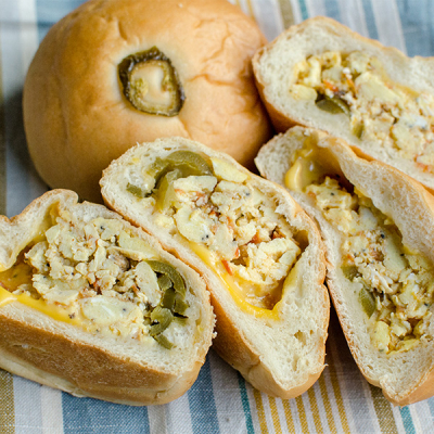 Kolache Shoppe - Ranchero Egg Cheese and Jalapeno Kolache