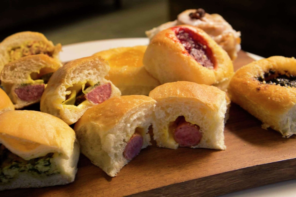 A variety of kolaches and other baked goods from Kolache Shoppe.