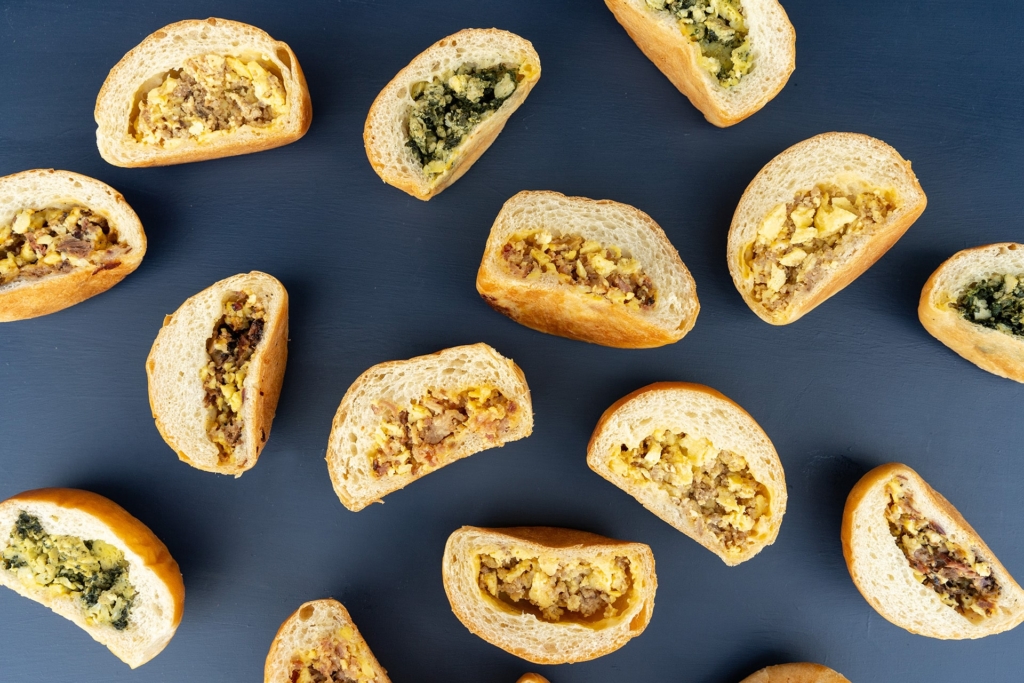 Selection of Kolache Shoppe's savory kolaches